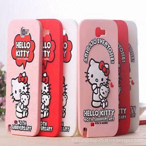 For Samsung Note 3 Hello Kitty Leather Case Cover, TPU Material